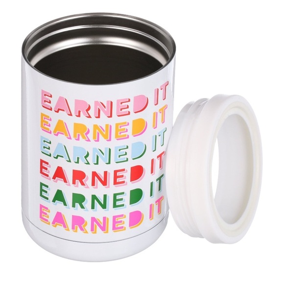 Packed Party stainless steel can cooler earned it beer coozie holder - Picture 4 of 8